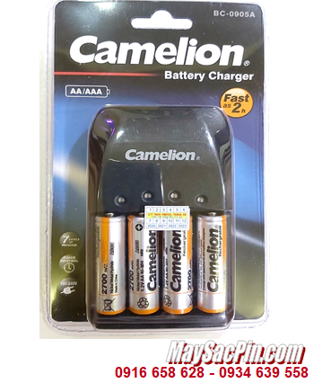 Camelion BC-0905A _Bộ sạc pin BC-0905A kèm 4 pin sạc Camelion NH-AA2700BP2 (AA2700mAh 1.2v)